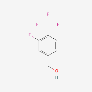 (3-Fluoro-4-(trifluoromethyl)phenyl)methanol chemical structure (CAS 230295-16-6)