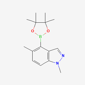 1,5-Dimethyl-4-(4,4,5,5-tetramethyl-1,3,2-dioxaborolan-2-yl)-1H-indazole chemical structure (CAS 2304008-17-9)