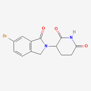 3-(6-Bromo-1-oxoisoindolin-2-yl)piperidine-2,6-dione chemical structure (CAS 2304513-76-4)