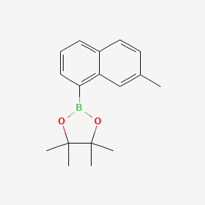 4,4,5,5-tetramethyl-2-(7-methylnaphthalen-1-yl)-1,3,2-dioxaborolane chemical structure (CAS 2304635-11-6)