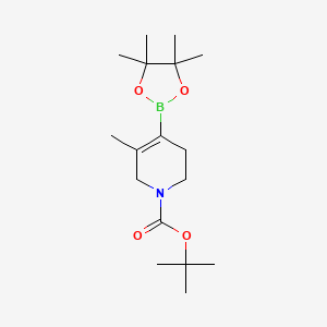 tert-Butyl 5-methyl-4-(4,4,5,5-tetramethyl-1,3,2-dioxaborolan-2-yl)-3,6-dihydropyridine-1(2H)-carboxylate chemical structure (CAS 2304635-21-8)
