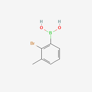 (2-Bromo-3-methylphenyl)boronic acid chemical structure (CAS 2304635-39-8)