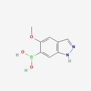 (5-Methoxy-1H-indazol-6-yl)boronic acid chemical structure (CAS 2304635-77-4)