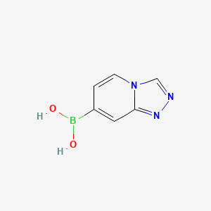 [1,2,4]Triazolo[4,3-a]pyridin-7-ylboronic acid chemical structure (CAS 2304748-62-5)