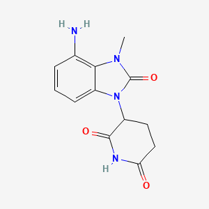 3-(4-Amino-3-methyl-2-oxo-2,3-dihydro-1H-benzo[d]imidazol-1-yl)piperidine-2,6-dione chemical structure (CAS 2304753-42-0)