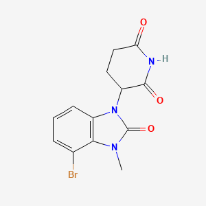 3-(4-Bromo-3-methyl-2-oxo-2,3-dihydro-1h-benzo[d]imidazol-1-yl)piperidine-2,6-dione chemical structure (CAS 2304754-51-4)