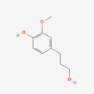 4-(3-Hydroxypropyl)-2-methoxyphenol chemical structure (CAS 2305-13-7)