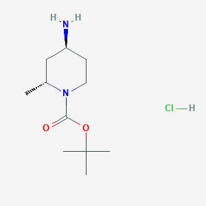 tert-Butyl (2R,4S)-4-amino-2-methylpiperidine-1-carboxylate hydrochloride chemical structure (CAS 2305078-78-6)