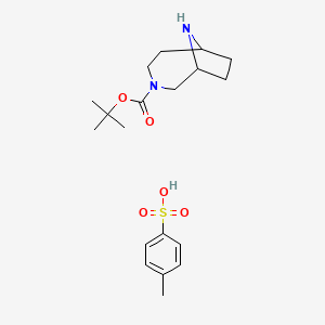 tert-Butyl 3,9-diazabicyclo[4.2.1]nonane-3-carboxylate 4-methylbenzenesulfonate chemical structure (CAS 2305079-36-9)