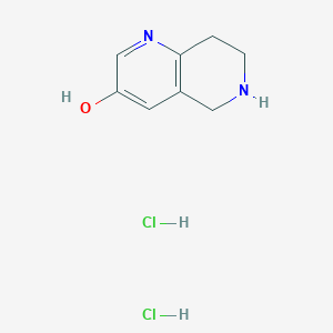 5,6,7,8-Tetrahydro-1,6-naphthyridin-3-ol dihydrochloride chemical structure (CAS 2305079-66-5)