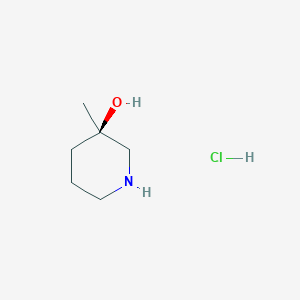 (R)-3-Methylpiperidin-3-ol hydrochloride chemical structure (CAS 2305080-34-4)