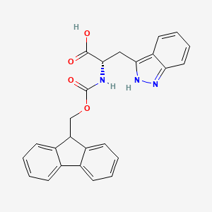 (S)-2-((((9H-Fluoren-9-yl)methoxy)carbonyl)amino)-3-(2H-indazol-3-yl)propanoic acid chemical structure (CAS 2305185-20-8)