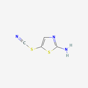5-Thiocyanatothiazol-2-amine chemical structure (CAS 23056-10-2)