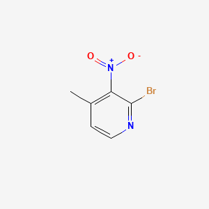 2-Bromo-4-methyl-3-nitropyridine chemical structure (CAS 23056-45-3)