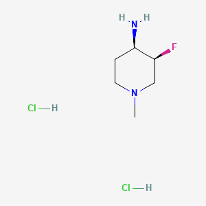 (3S,4R)-3-Fluoro-1-methylpiperidin-4-amine dihydrochloride chemical structure (CAS 2306246-40-0)