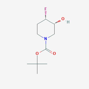 tert-Butyl (3R,4S)-4-fluoro-3-hydroxypiperidine-1-carboxylate chemical structure (CAS 2306248-33-7)