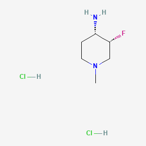 (3R,4S)-3-Fluoro-1-methylpiperidin-4-amine dihydrochloride chemical structure (CAS 2306254-06-6)