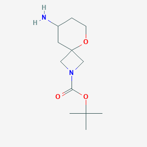tert-Butyl 8-amino-5-oxa-2-azaspiro[3.5]nonane-2-carboxylate chemical structure (CAS 2306262-06-4)