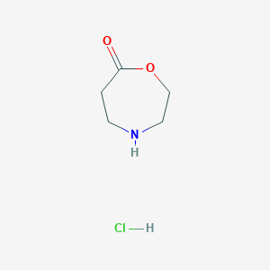 1,4-oxazepan-7-one hydrochloride chemical structure (CAS 2306262-18-8)