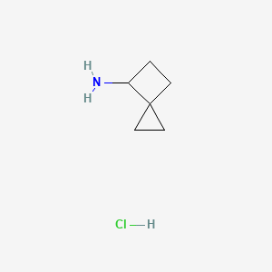 Spiro[2.3]hexan-4-amine hydrochloride chemical structure (CAS 2306264-06-0)