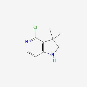 4-Chloro-3,3-dimethyl-2,3-dihydro-1H-pyrrolo[3,2-c]pyridine chemical structure (CAS 2306269-27-0)