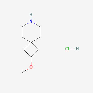 2-Methoxy-7-azaspiro[3.5]nonane hydrochloride chemical structure (CAS 2306270-77-7)