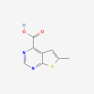 6-Methylthieno[2,3-d]pyrimidine-4-carboxylic acid chemical structure (CAS 2306271-63-4)