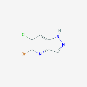 5-Bromo-6-chloro-1H-pyrazolo[4,3-b]pyridine chemical structure (CAS 2306273-20-9)