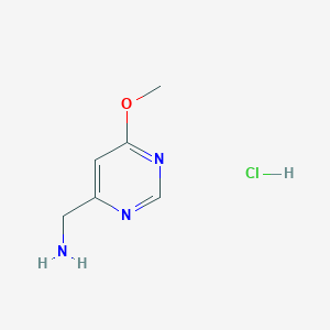 (6-Methoxypyrimidin-4-yl)methanamine hydrochloride chemical structure (CAS 2306275-46-5)