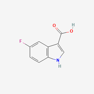 5-Fluoro-1H-indole-3-carboxylic acid chemical structure (CAS 23077-43-2)