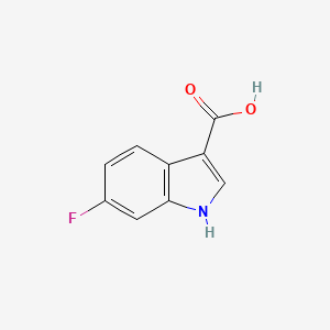 6-Fluoro-1H-indole-3-carboxylic acid chemical structure (CAS 23077-44-3)