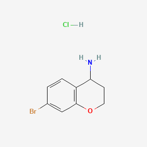 7-Bromochroman-4-amine hydrochloride chemical structure (CAS 2307737-83-1)
