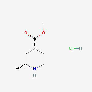 Cis-2-methylpiperidine-4-carboxylic acid methyl ester hydrochloride chemical structure (CAS 2307769-97-5)