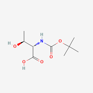 (2S,3S)-2-((tert-Butoxycarbonyl)amino)-3-hydroxybutanoic acid chemical structure (CAS 23082-30-6)