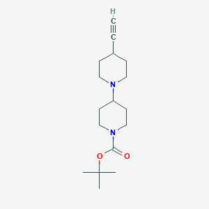tert-Butyl 4-ethynyl-[1,4'-bipiperidine]-1'-carboxylate chemical structure (CAS 2308497-31-4)