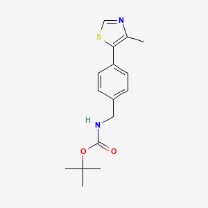 tert-Butyl (4-(4-methylthiazol-5-yl)benzyl)carbamate chemical structure (CAS 2308507-34-6)