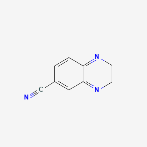 6-Quinoxalinecarbonitrile chemical structure (CAS 23088-24-6)