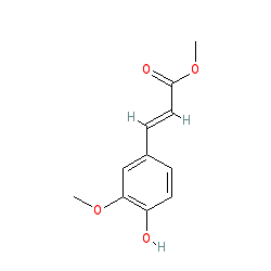 Methyl 3-(4-hydroxy-3-methoxyphenyl)acrylate chemical structure (CAS 2309-07-1)