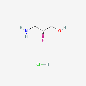 (S)-3-Amino-2-fluoropropan-1-ol hydrochloride chemical structure (CAS 2309433-02-9)
