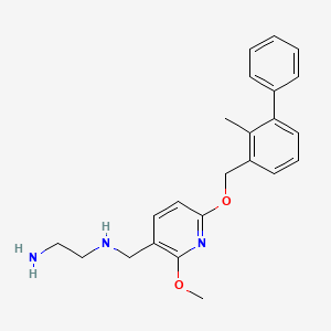 N1-((2-Methoxy-6-((2-methyl-[1,1'-biphenyl]-3-yl)methoxy)pyridin-3-yl)methyl)ethane-1,2-diamine chemical structure (CAS 2310135-18-1)