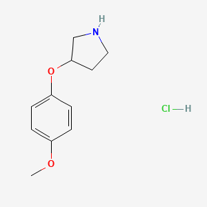 3-(4-Methoxyphenoxy)pyrrolidine hydrochloride chemical structure (CAS 23123-09-3)