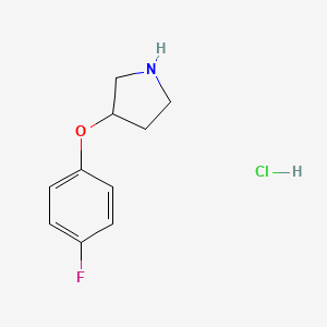 3-(4-Fluorophenoxy)pyrrolidine hydrochloride chemical structure (CAS 23123-11-7)