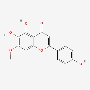 5,6-Dihydroxy-2-(4-hydroxyphenyl)-7-methoxy-4H-chromen-4-one chemical structure (CAS 23130-22-5)