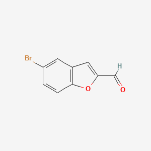 5-Bromobenzofuran-2-carbaldehyde chemical structure (CAS 23145-16-6)