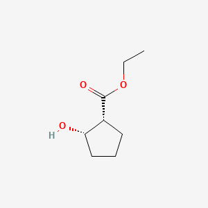 cis-Ethyl 2-hydroxycyclopentanecarboxylate chemical structure (CAS 2315-21-1)