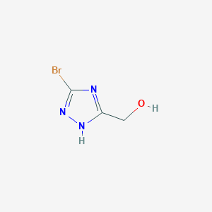 (3-Bromo-1H-1,2,4-triazol-5-yl)methanol chemical structure (CAS 23164-67-2)