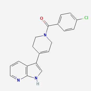 (4-(1H-Pyrrolo[2,3-b]pyridin-3-yl)-3,6-dihydropyridin-1(2H)-yl)(4-chlorophenyl)methanone chemical structure (CAS 2318792-30-0)