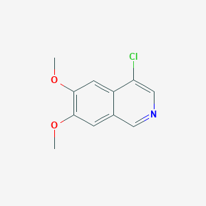 4-Chloro-6,7-dimethoxyisoquinoline chemical structure (CAS 231951-84-1)