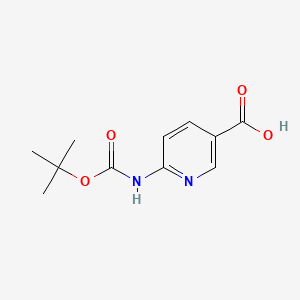 6-((tert-Butoxycarbonyl)amino)nicotinic acid chemical structure (CAS 231958-14-8)