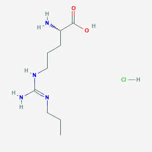 (S)-2-Amino-5-(3-propylguanidino)pentanoic acid hydrochloride chemical structure (CAS 2321366-46-3)